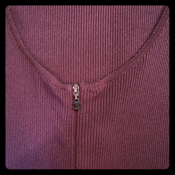 Chanel burgundy camisole/tank with double c zip - Picture 1 of 3